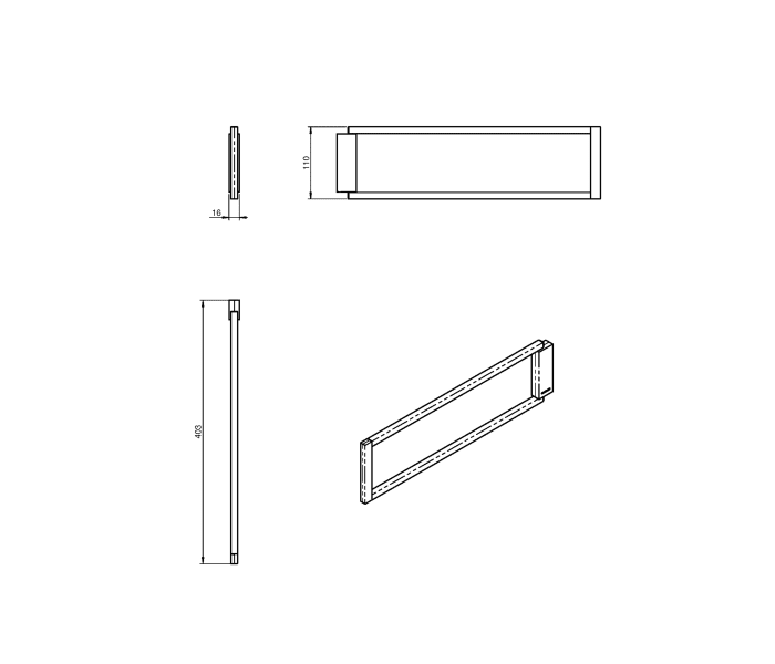 Toallero de baño Cosmic The Grid Croquis 5