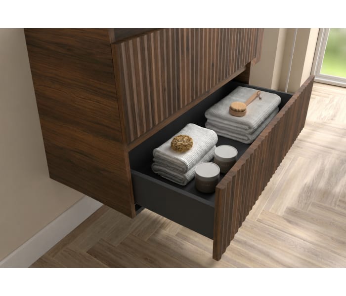Conjunto mueble de baño Salgar Kira con lavabo sobre encimera Detalle 12