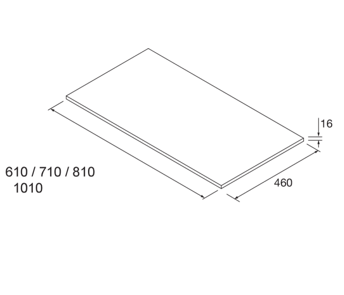 Conjunto mueble de baño Salgar Kira con lavabo sobre encimera Croquis 15