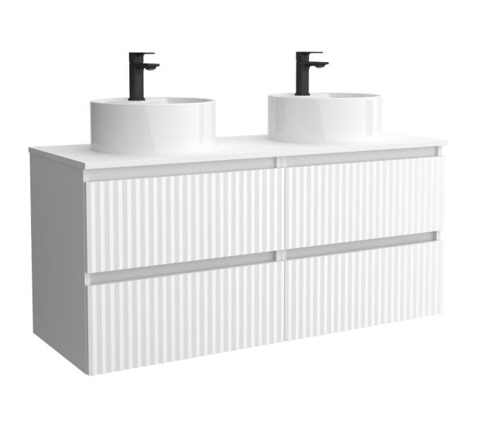 Conjunto mueble de baño Salgar Kira con lavabo sobre encimera Detalle 6