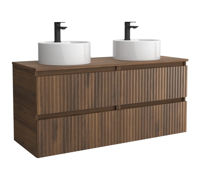 Conjunto mueble de baño Salgar Kira con lavabo sobre encimera Detalle 5