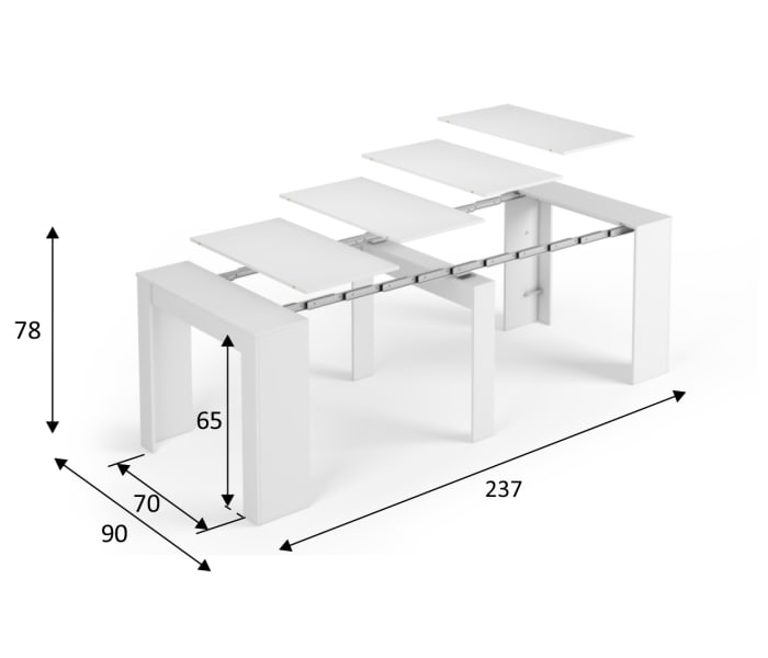 Mesa multifunción extensible Bruntec Croquis 12