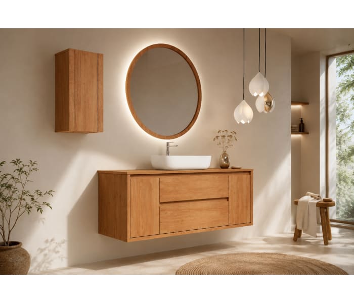 Mueble de baño con encimera de madera maciza Bruntec Alpes 13 Ambiente 4