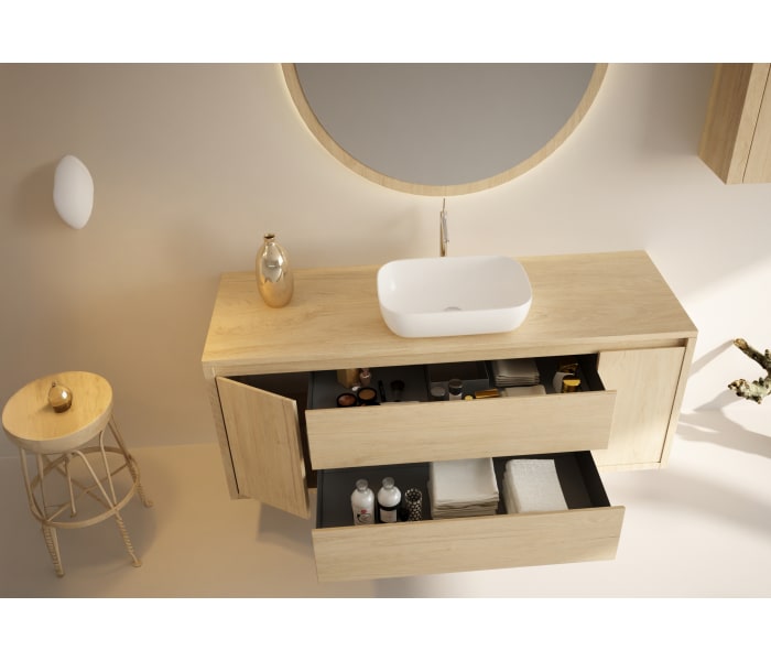 Mueble de baño con encimera de madera maciza Bruntec Alpes 13 Detalle 2