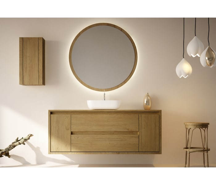 Mueble de baño con encimera de madera maciza Bruntec Alpes 13 Principal 1