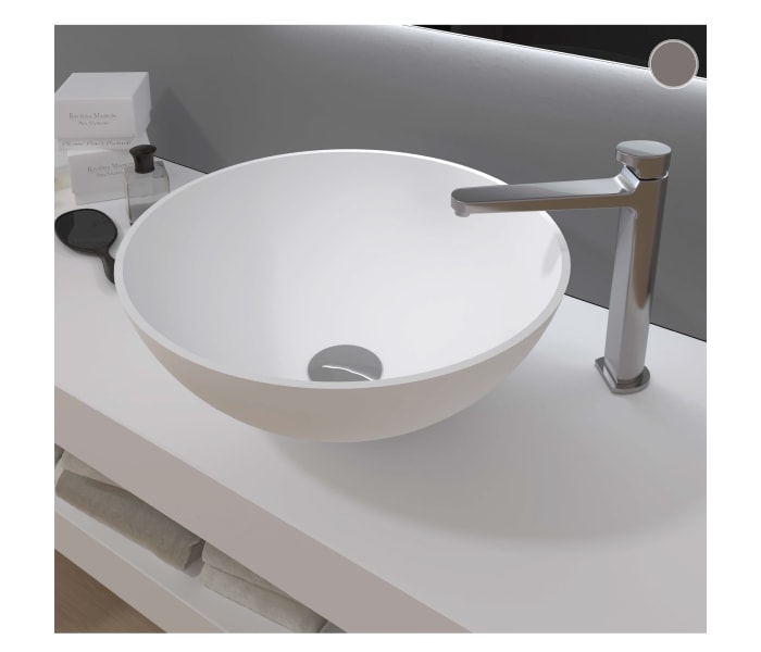 Lavabo sobre encimera de ArtandBath 42x42x13 de cerámica Eume