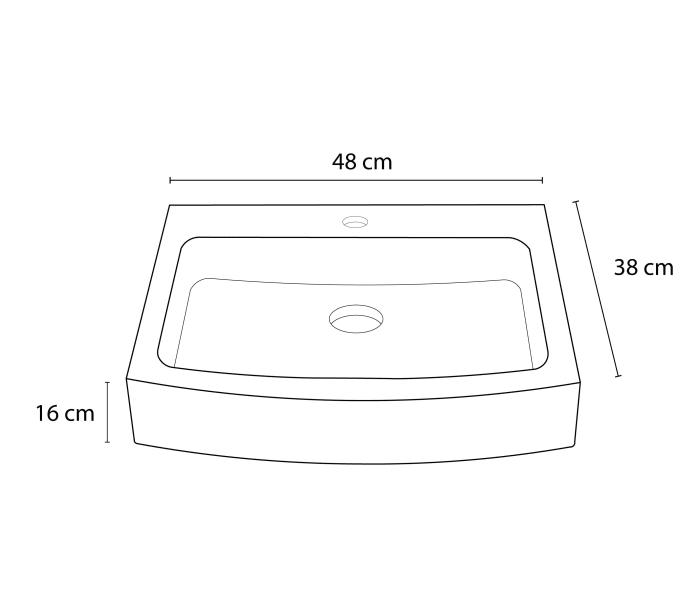Lavabo de mármol natural Bruntec Pazant Croquis 3