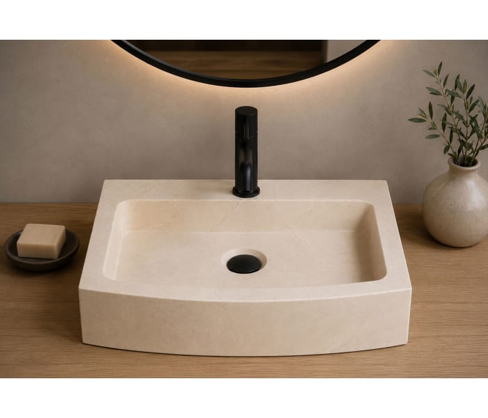 Lavabo de mármol natural Bruntec Pazant Detalle 1