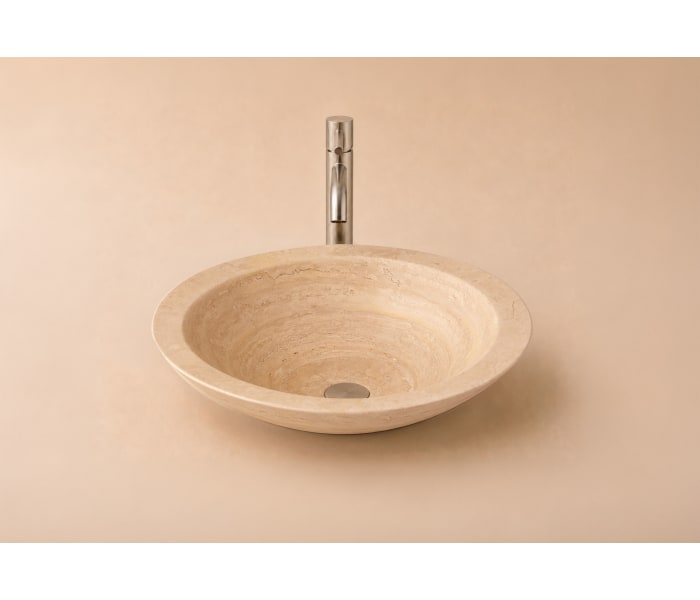 Lavabo de mármol natural Bruntec Cónico Ambiente 2