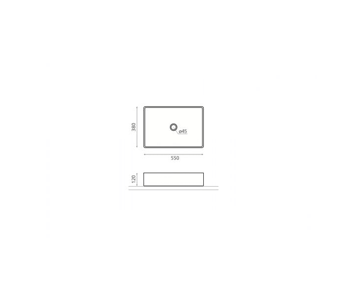 Lavabo sobre encimera Bathco Detroit Croquis 7