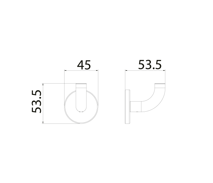 Percha doble de baño Medimex Pure Croquis 6