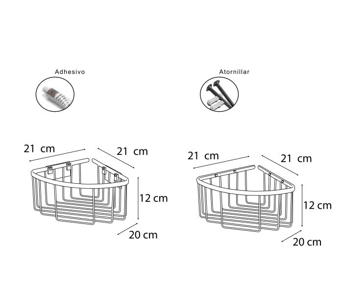 Estante para ducha Bruntec 600 Croquis 2