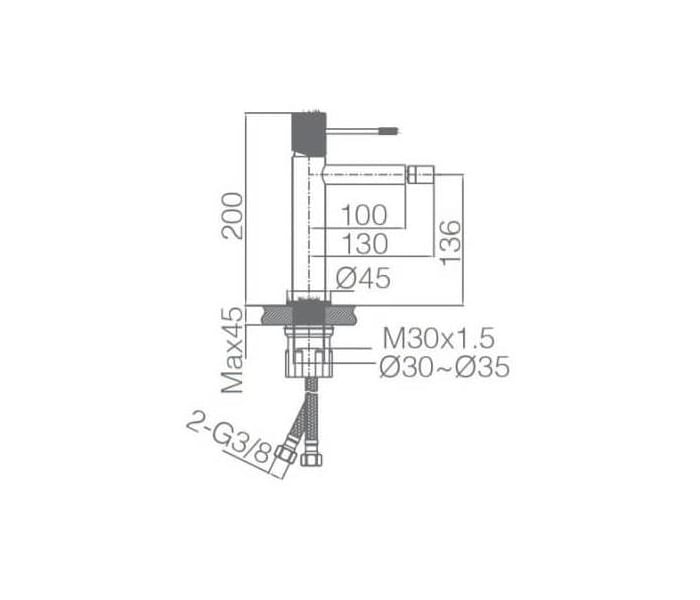 Grifo de bidé Imex Line Croquis 6