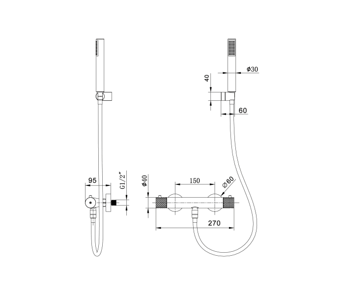 Grifo de ducha Imex Génova Croquis 6