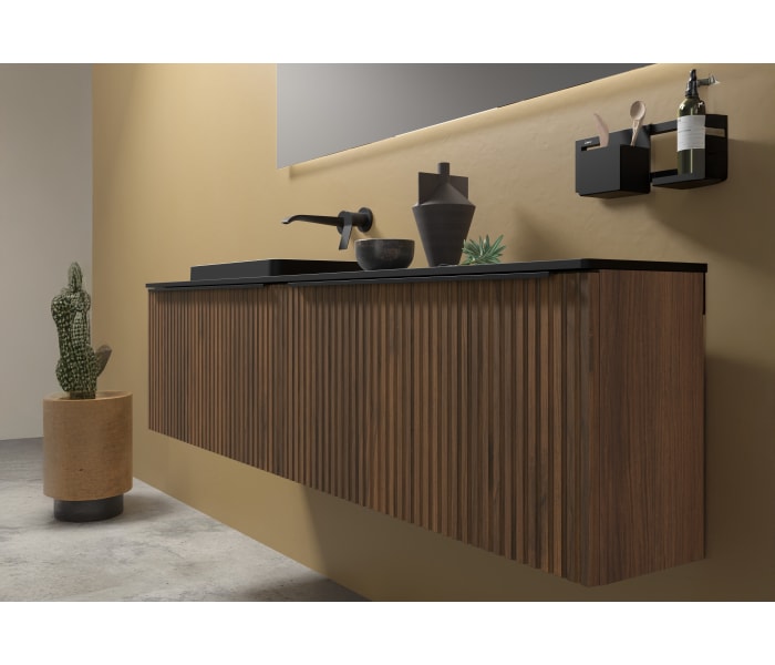 Mueble de baño con encimera de madera Salgar Biba Detalle 1