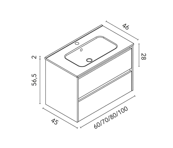 Conjunto mueble de baño Royo Sansa Croquis 7