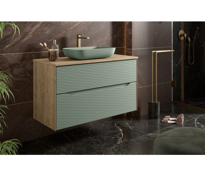 Mueble de baño con encimera de madera Sahara Coycama Principal 1