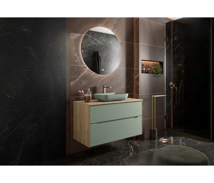 Mueble de baño con encimera de madera Sahara Coycama Principal 2