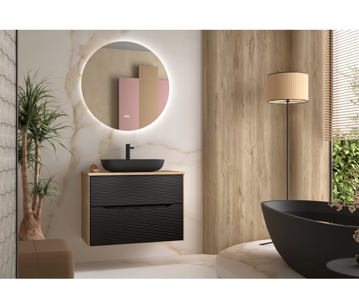 Mueble de baño con encimera de madera Sahara Coycama Principal 3