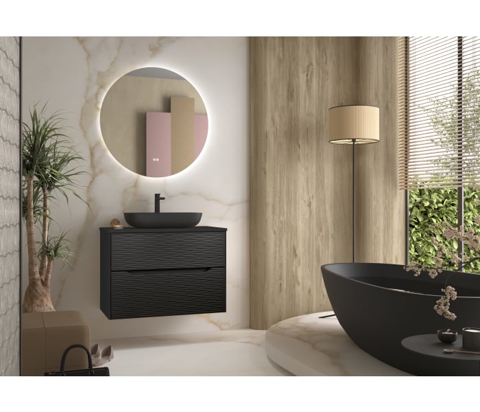 Mueble de baño con encimera de madera Sahara Coycama Principal 3