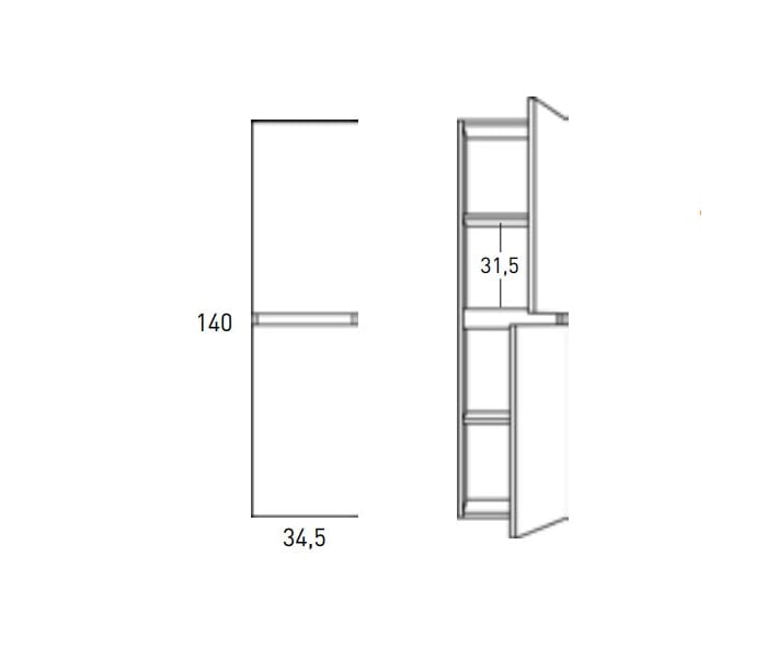 Comprar Columna de baño Aqua suspendida 1 puerta promo de Visobath