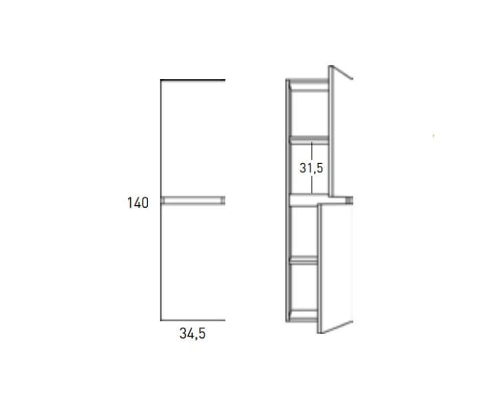 Columna de baño de Viso Box Croquis 11