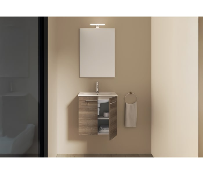 Conjunto completo mueble de baño fondo reducido 35 cm Royo Street Detalle 8