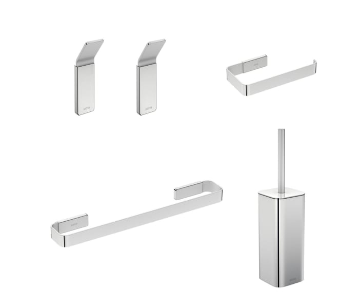 Accesorios de baño serie Duo Square cromo de Bath+ (Adhesivos)