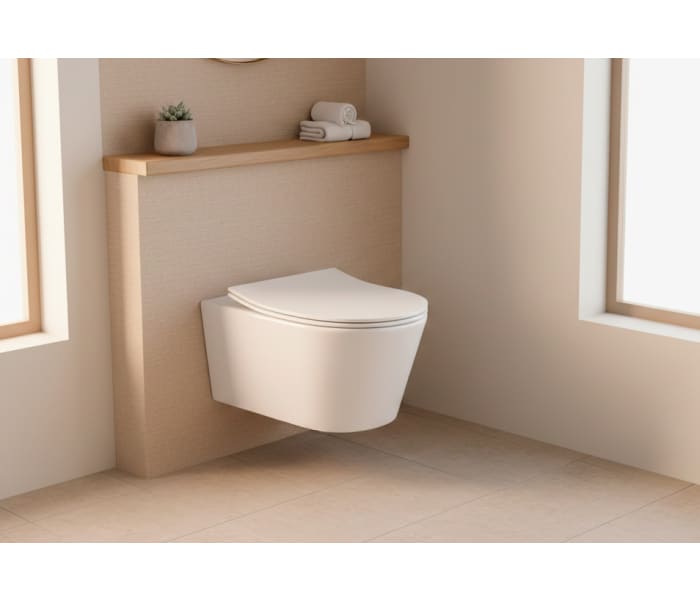 Pack inodoro + cisterna empotrada + pulsador Unisan Sanindusa Urb. Y 52 Ambiente 5