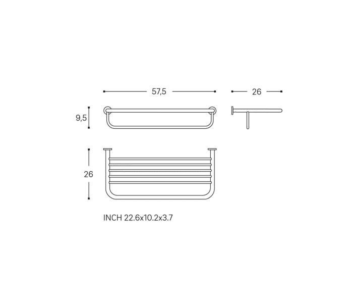 Toallero estante de baño Cosmic Architect Croquis 5