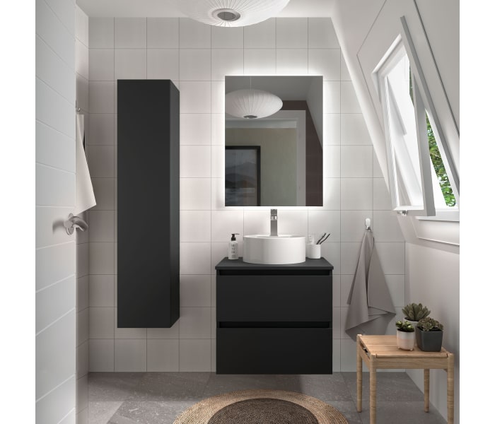 Conjunto mueble de baño lavabo sobre encimera Salgar Bequia