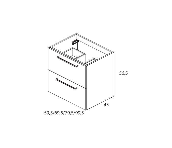 Conjunto mueble de baño Royo Easy Croquis 12
