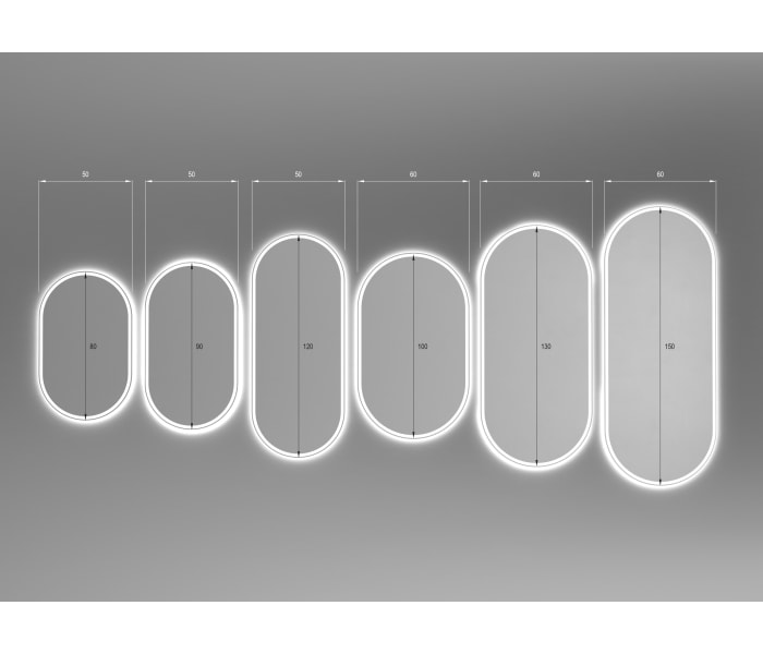 Espejo de baño con luz LED Eurobath, Luzón Croquis 5