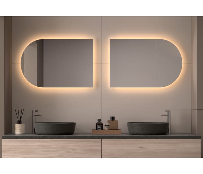 Espejo arco con luz LED Bruntec Lama Principal 9