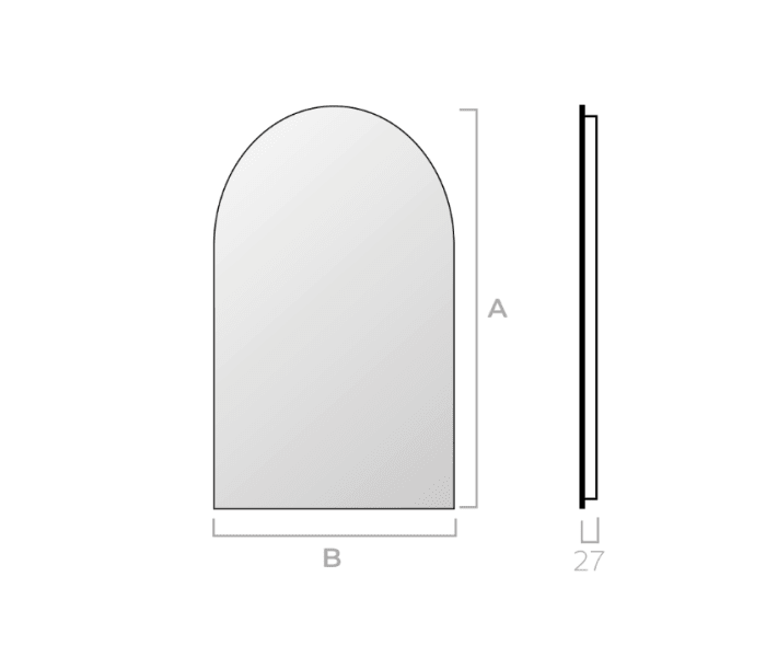 Espejo de baño con luz LED Bruntec Lama Croquis 2