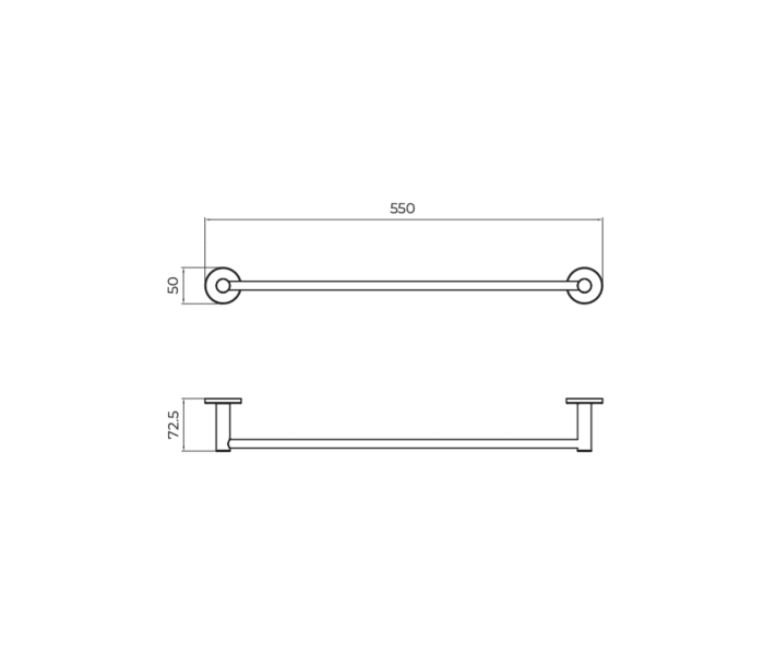 Toallero barra de baño Medimex Essential Croquis 6