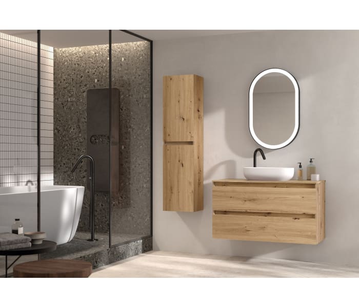Mueble de baño con encimera MDF Hidrófuga de madera Viso Box Principal 1
