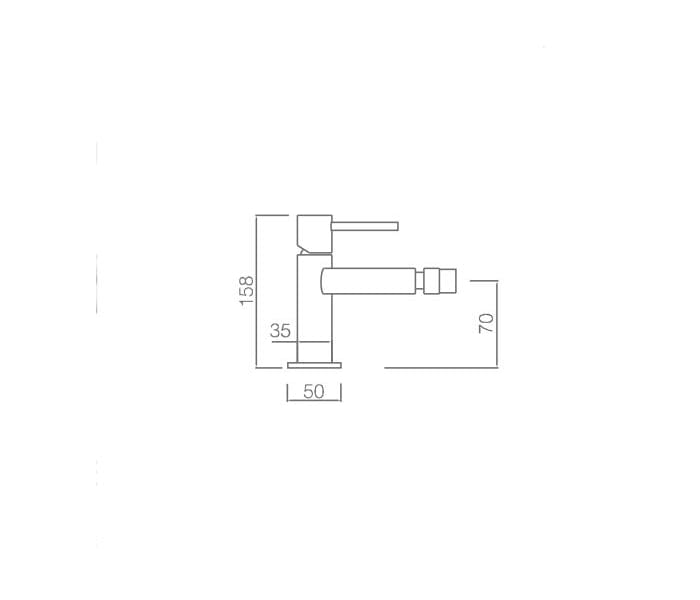 Grifo de bidé Imex Moscú Croquis 1