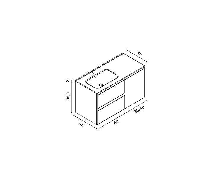 Conjunto mueble de baño Royo Alfa Croquis 9