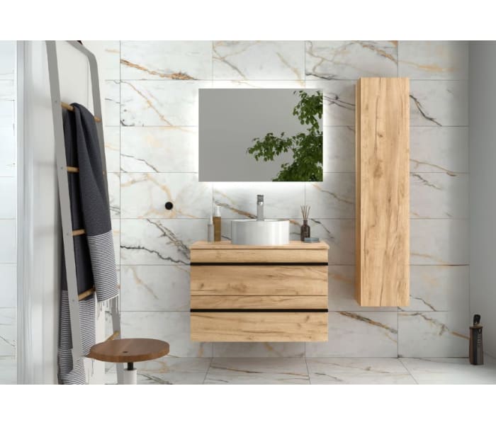 Conjunto mueble de baño con lavabo sobre encimera Salgar Born Principal 0