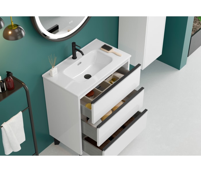 Conjunto mueble de baño fondo reducido 40cm Coycama Siena Detalle 2
