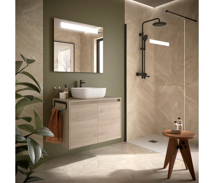 Mueble de baño con encimera de madera Salgar Noja Principal 7