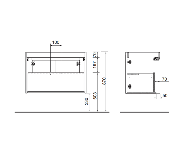 Mueble de baño con encimera de madera Salgar Noja Detalle 10