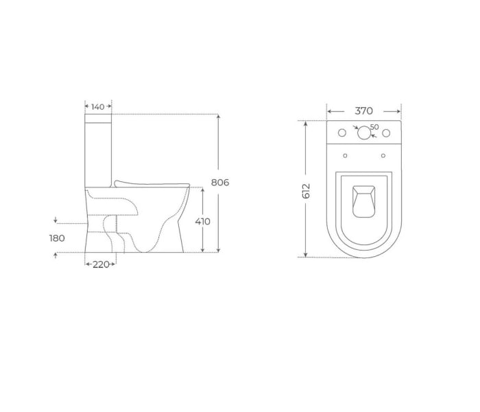 Inodoro compacto Fossil Natura Nico Croquis 4