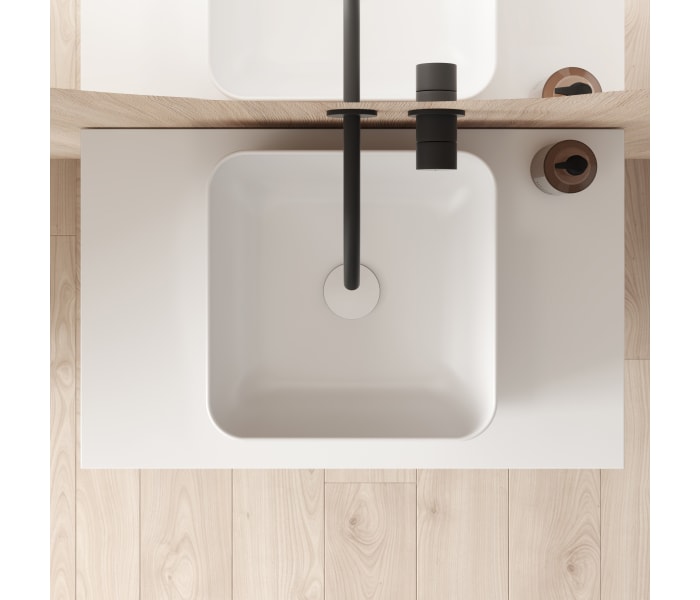 Conjunto mueble de baño con lavabo sobre encimera Amizuva Niwa Top Detalle 5