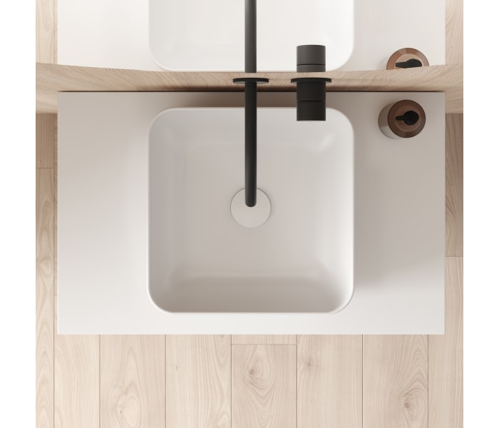 Mueble de baño lavabo sobre encimera - roble arenado Niwa top Amizuva