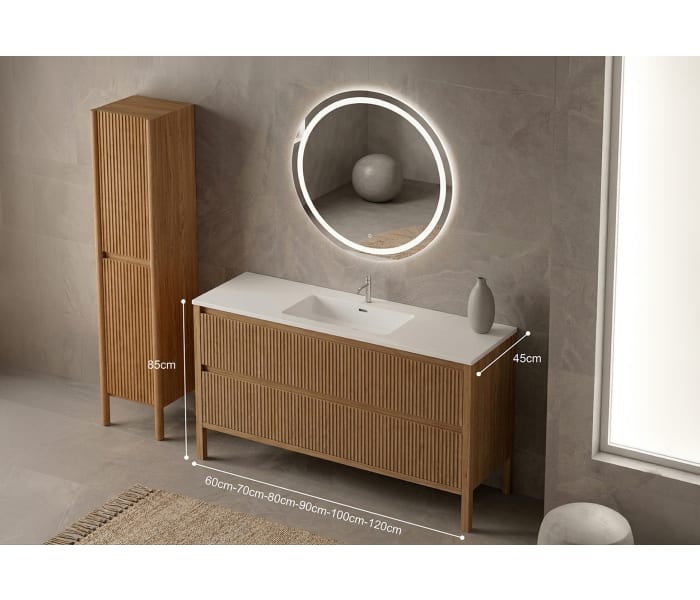 Conjunto de mueble de baño Bruntec Alpes 23 Croquis 12