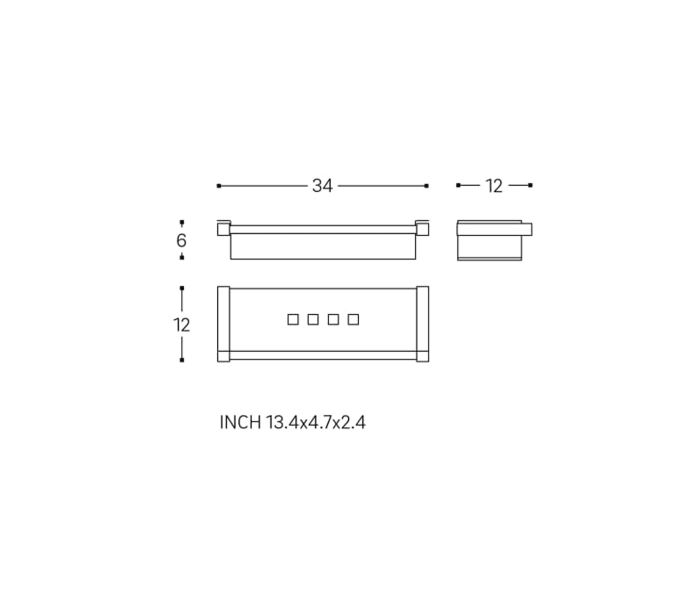 Jabonera de baño Cosmic Metric M Croquis 2