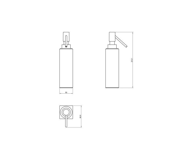 Dosificador de jabón Cosmic Metric Croquis 3