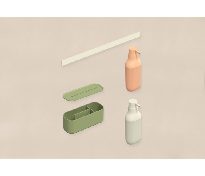 Set modular para ducha con dosificador y guía a pared de Cosmic Alife Detalle 1